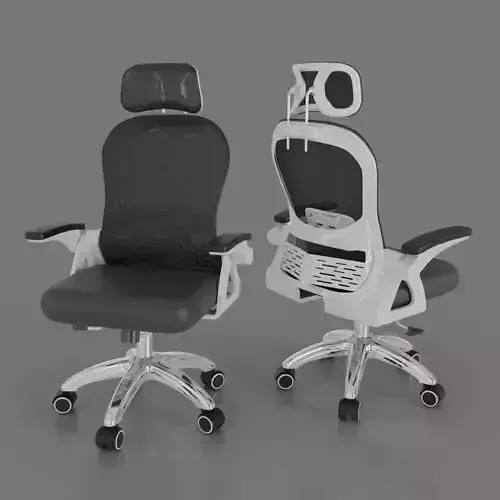 computer chair 10 Low-poly 3D model