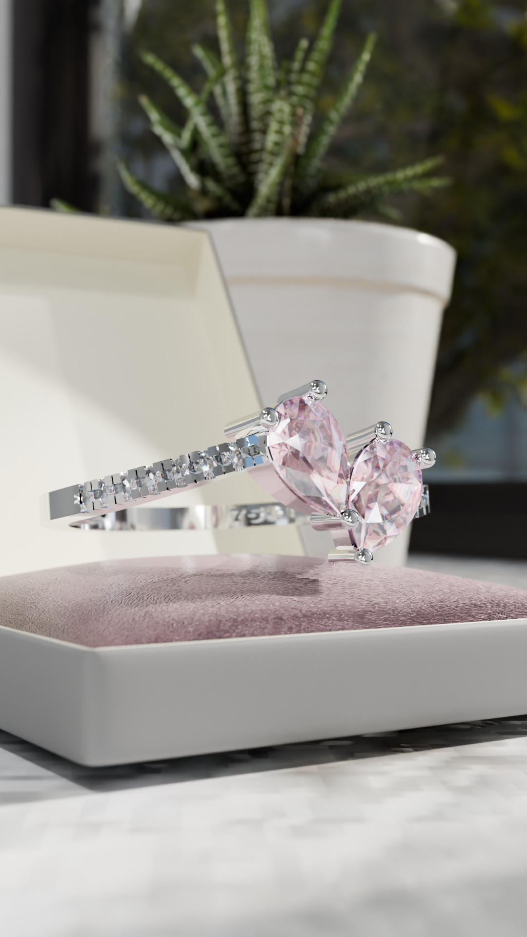 pink diamond ring 3D model_1