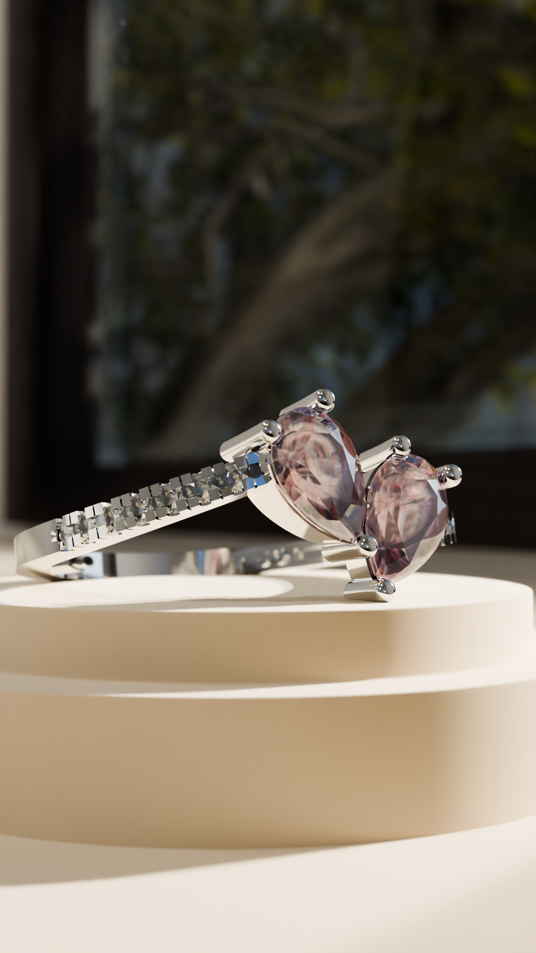 pink diamond ring 3D model_2