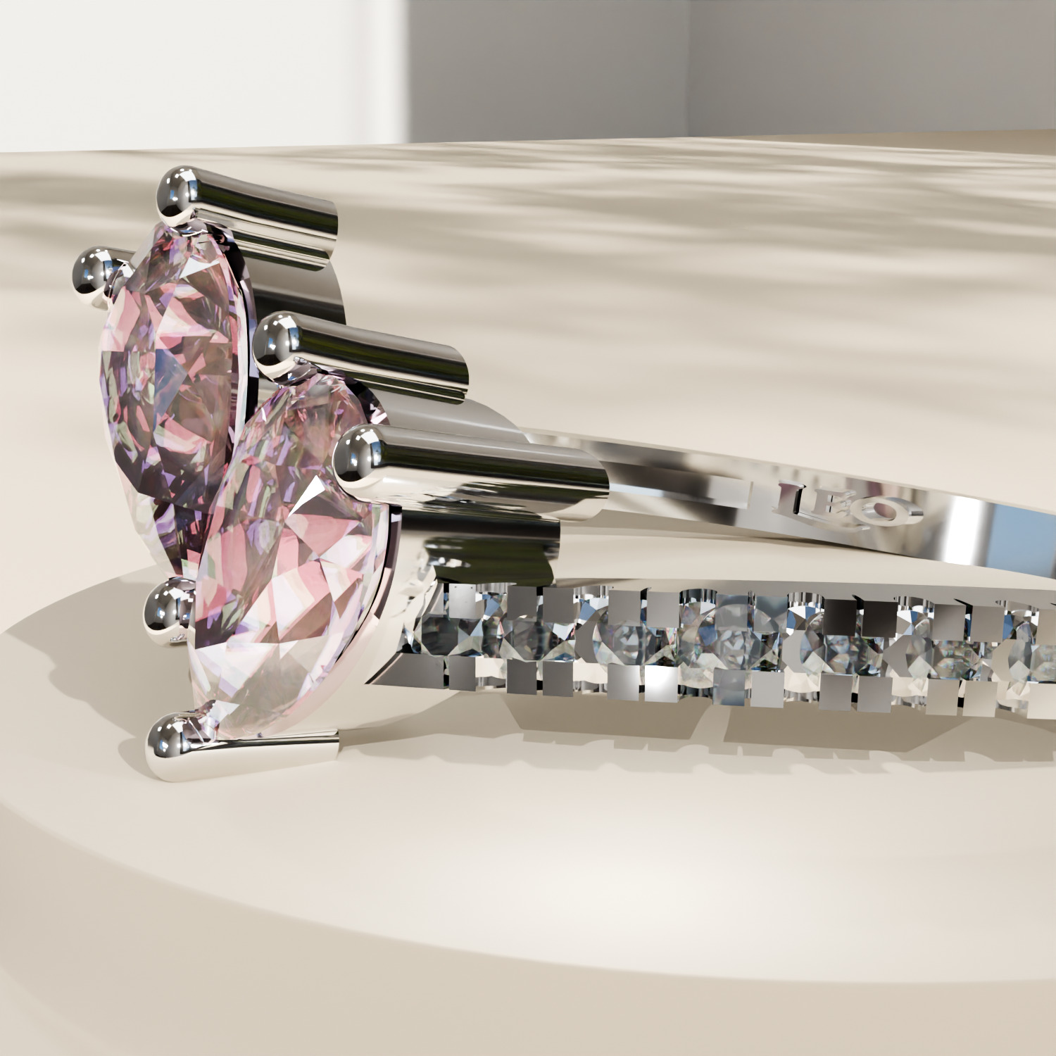 pink diamond ring 3D model_7