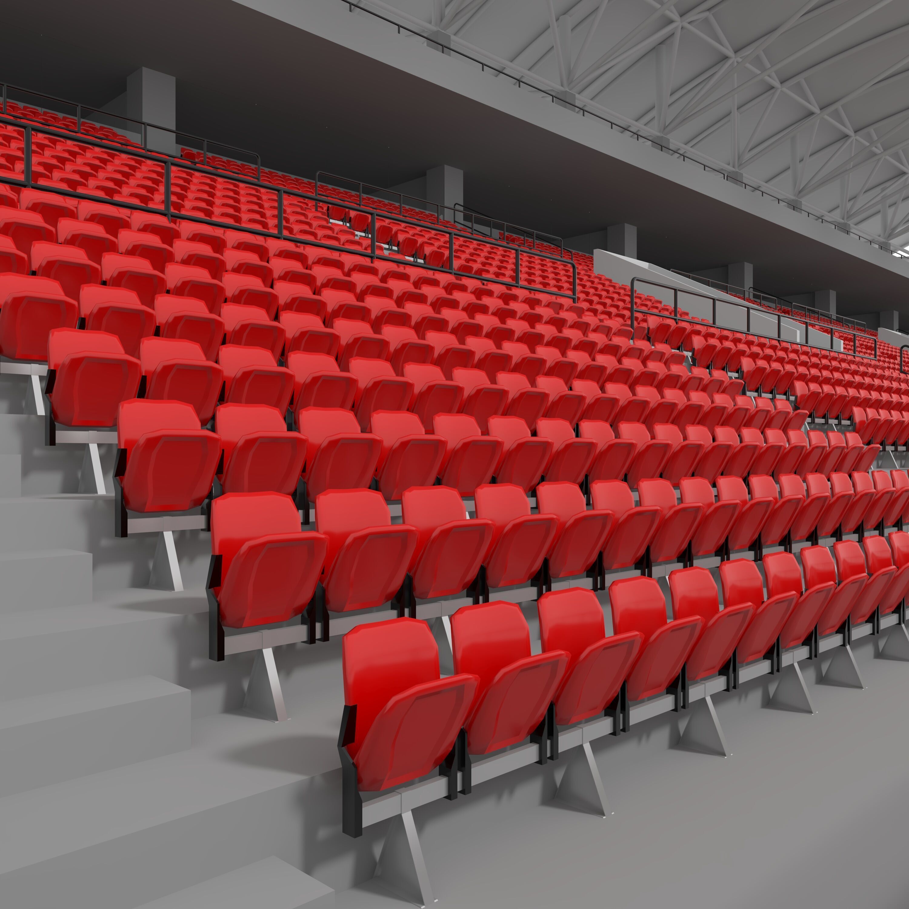 Stadium Tribune 13 3D model_2