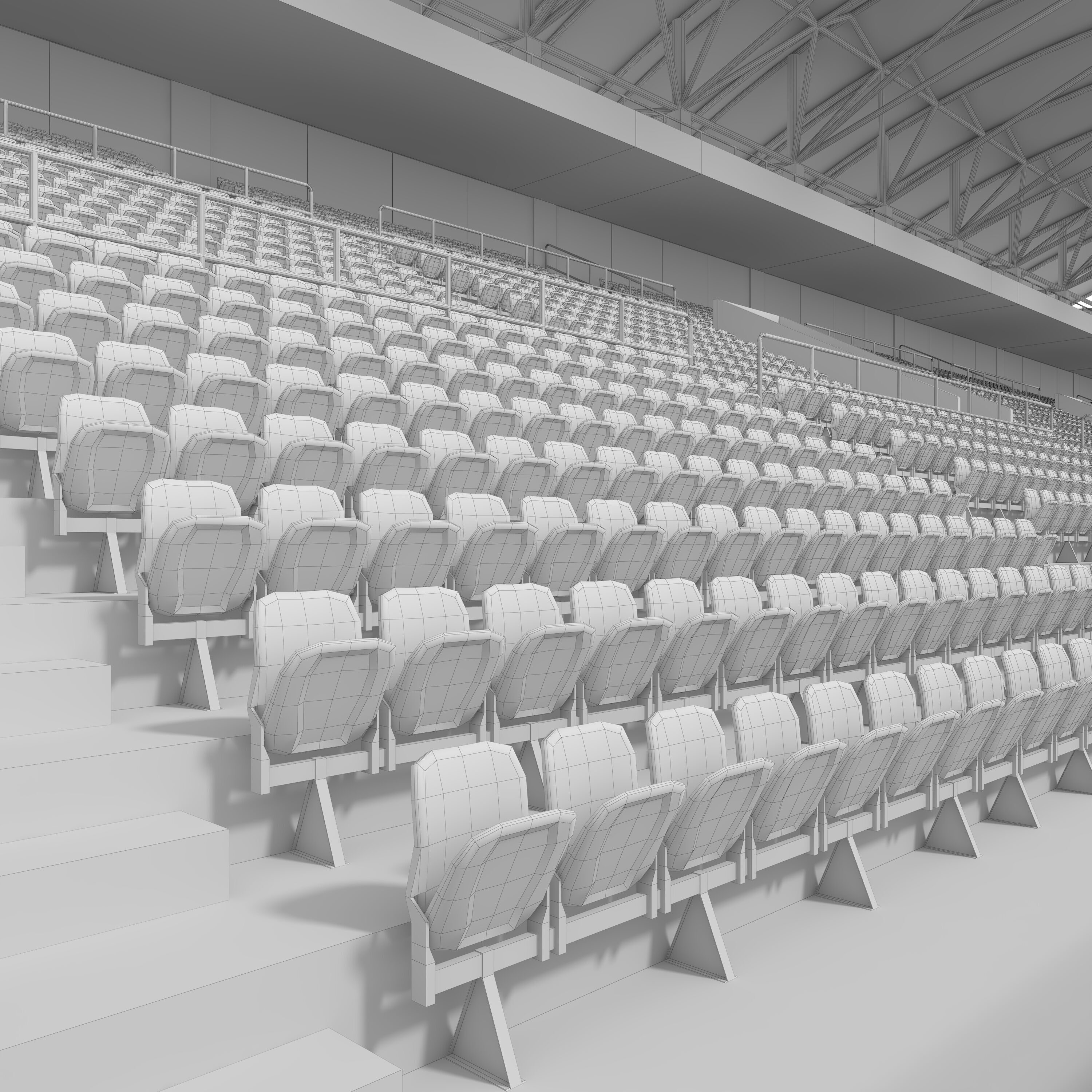 Stadium Tribune 13 3D model_3