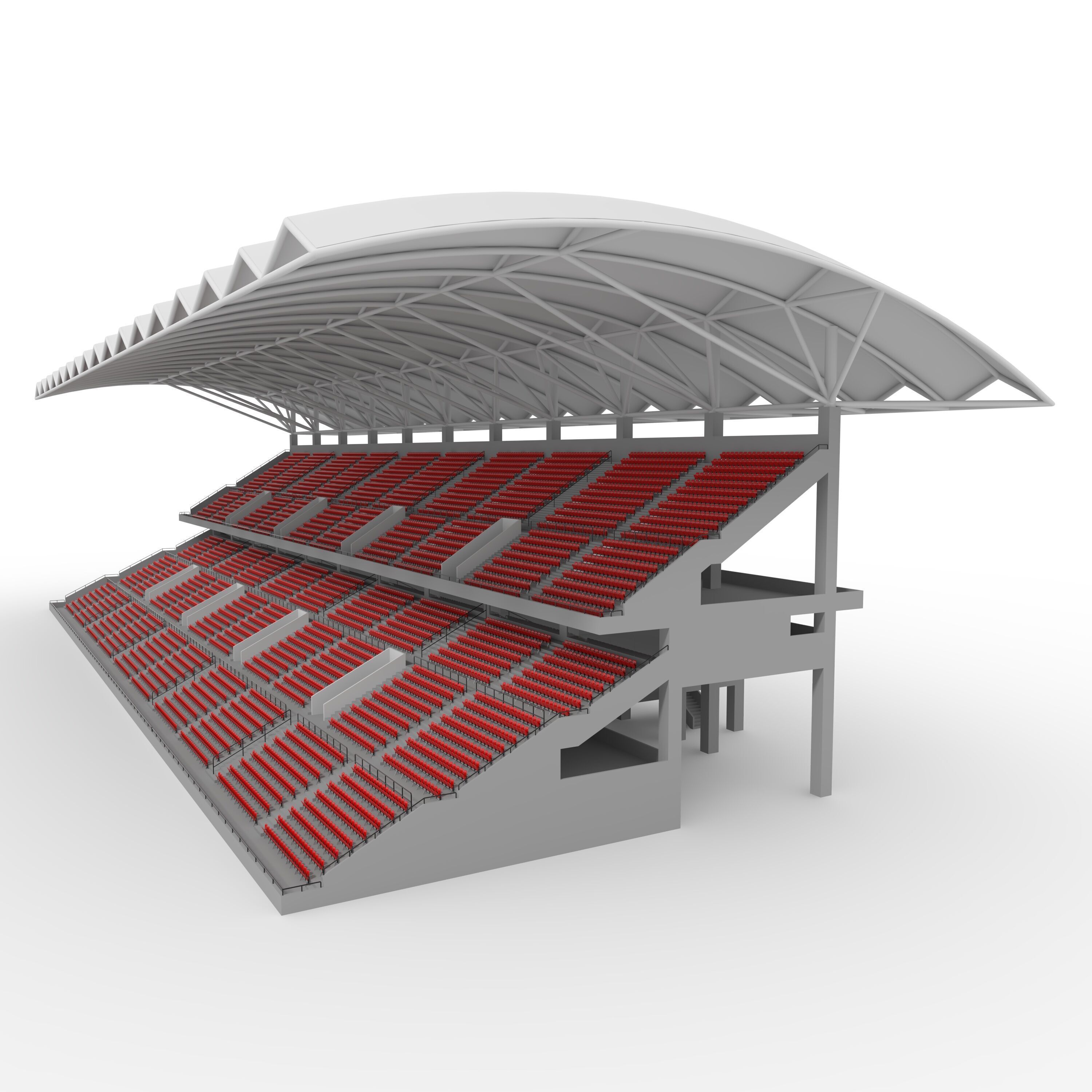Stadium Tribune 13 3D model_5