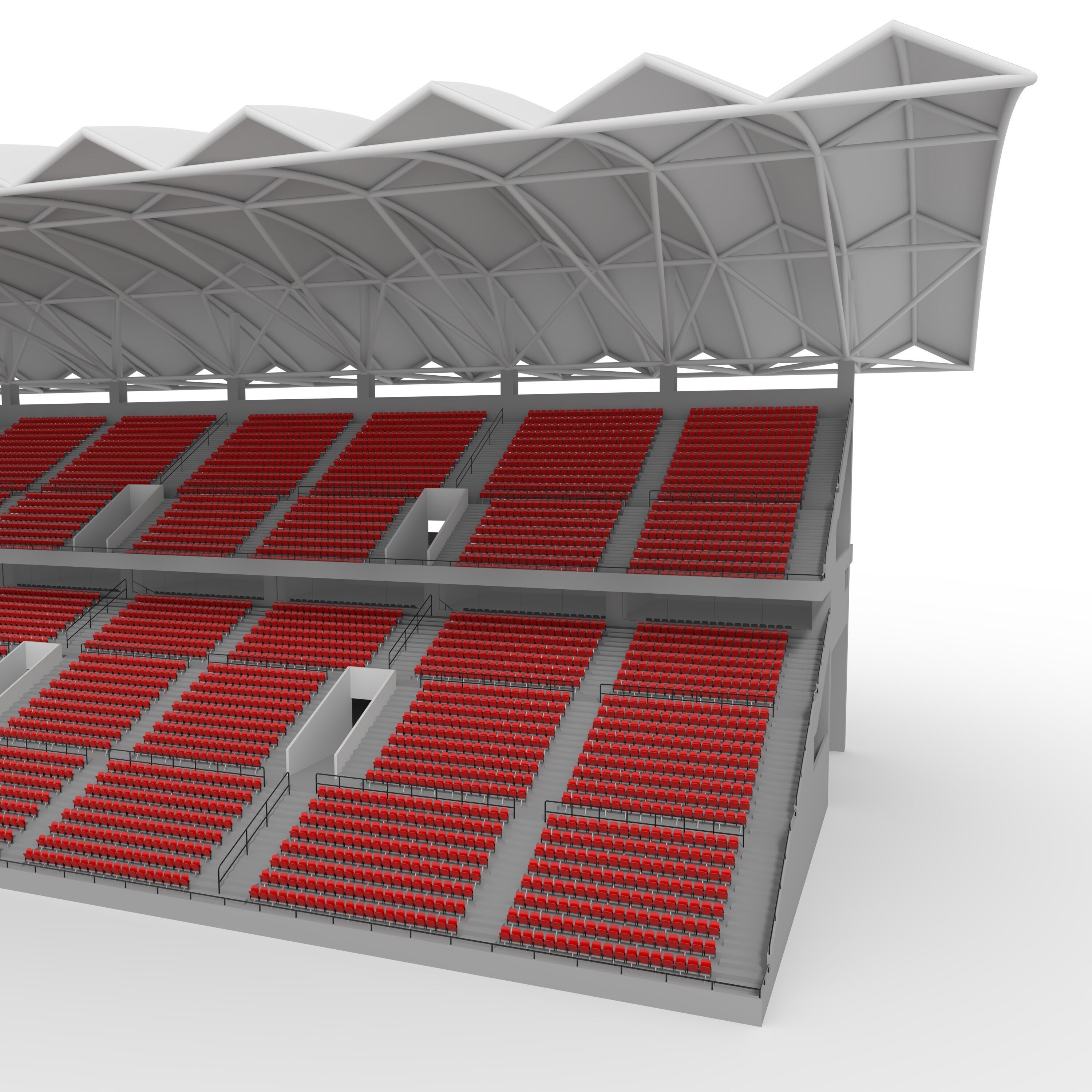 Stadium Tribune 13 3D model_13