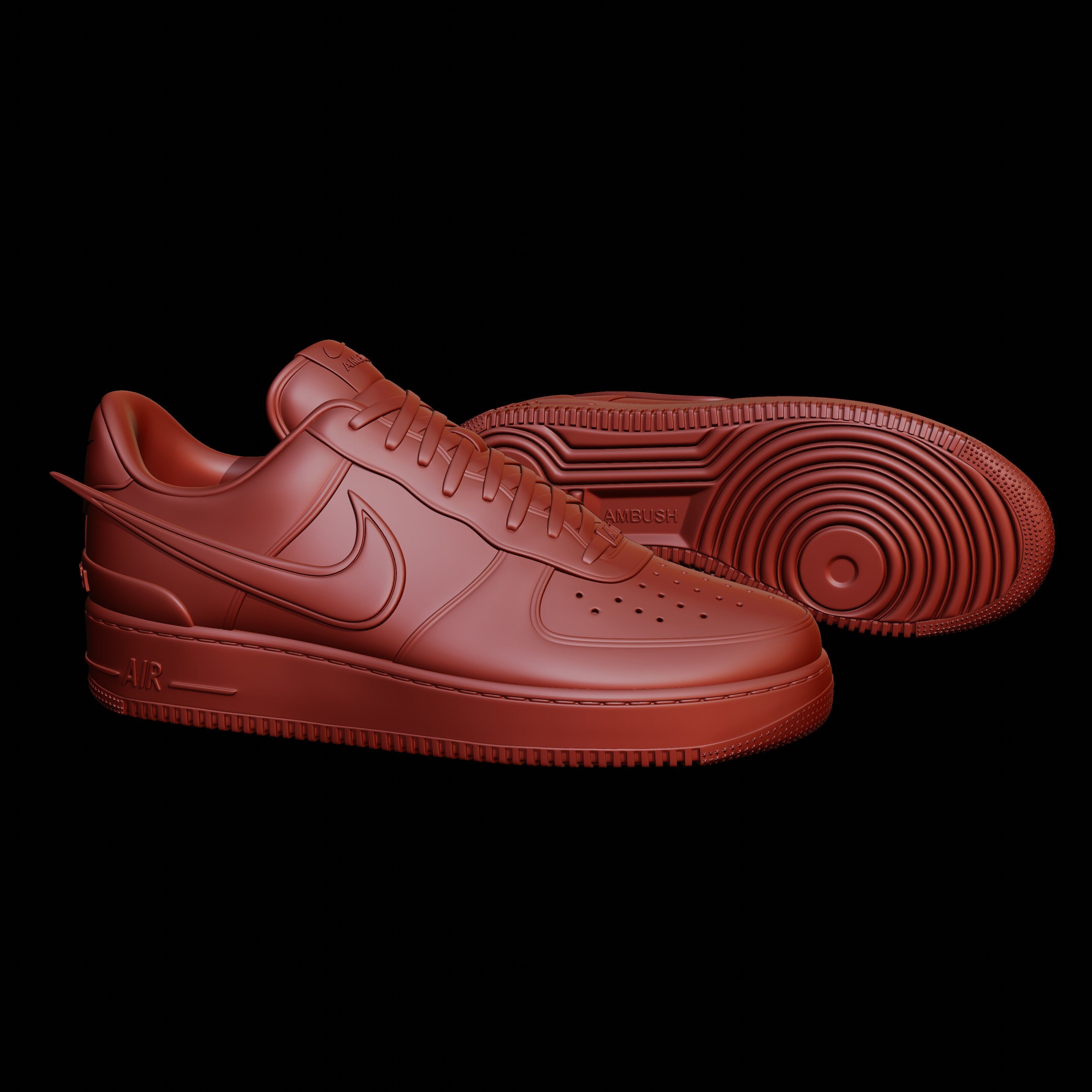 Air Force 1 Low AMBUSH  3D print model_9