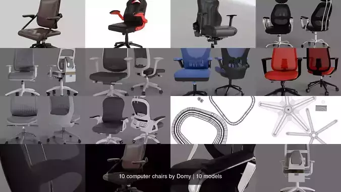 10 computer chairs by Domy