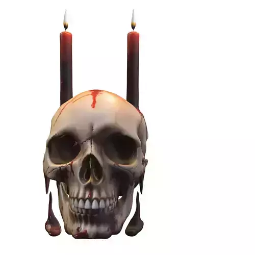 Skull Candle Holder