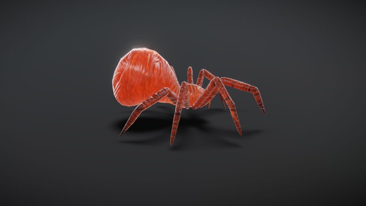 23 complete animated spiders Low-poly 3D model_3