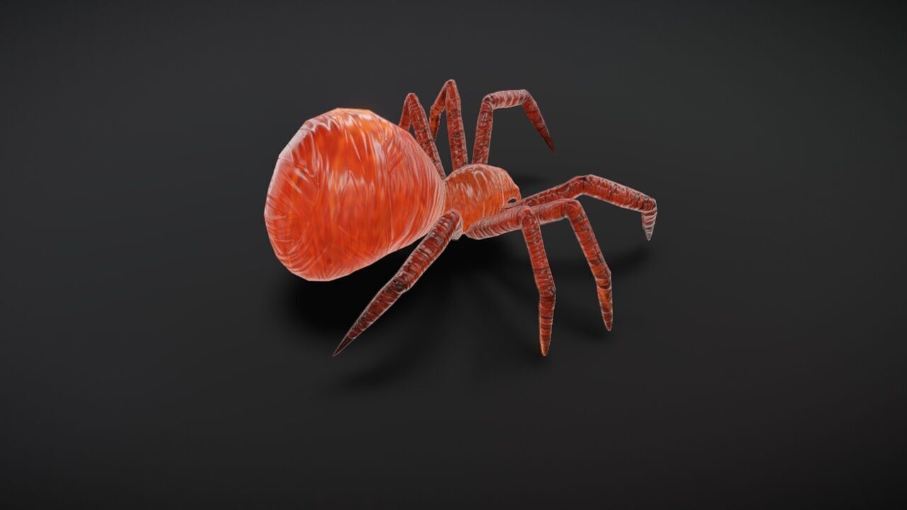 23 complete animated spiders Low-poly 3D model_4