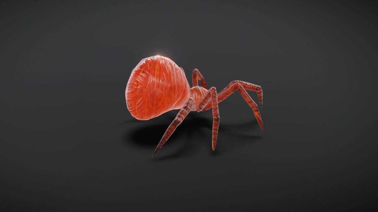 23 complete animated spiders Low-poly 3D model_5