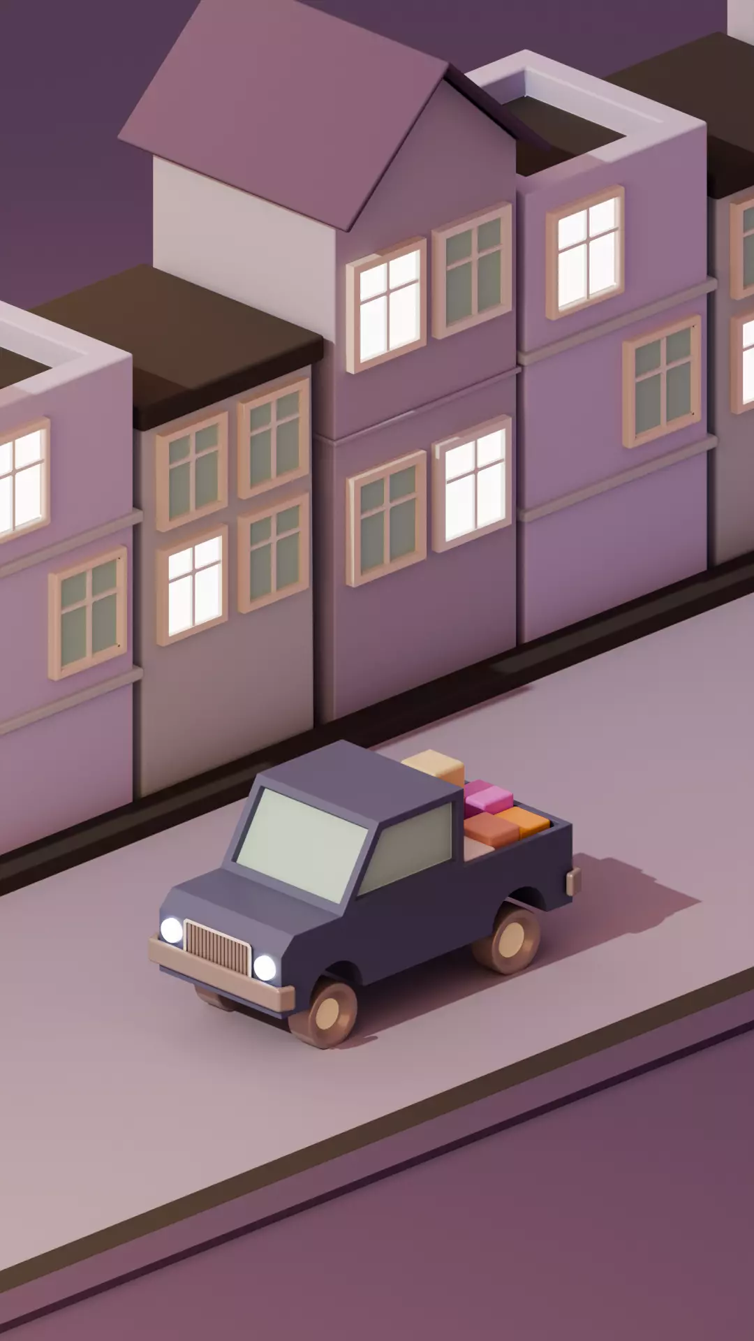 Car in Town Free 3D model