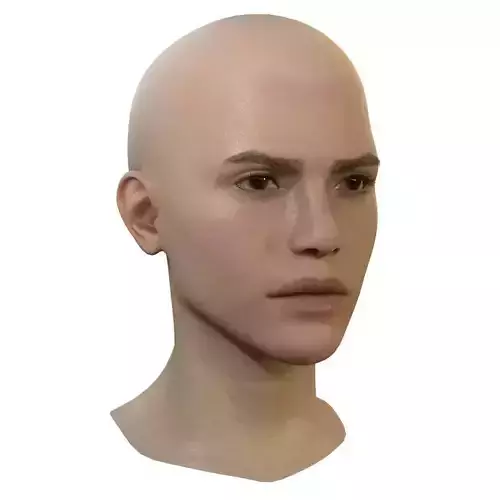 Female Head Low-poly 3D model