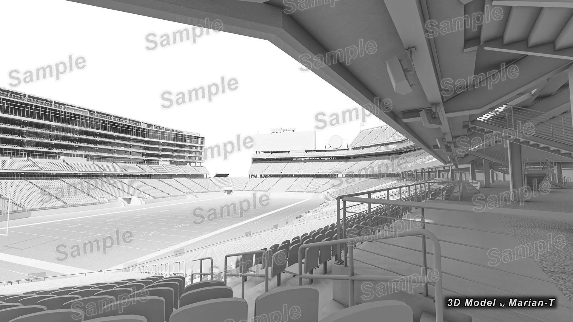 Levis Stadium - Santa Clara California USA Low-poly 3D model_10