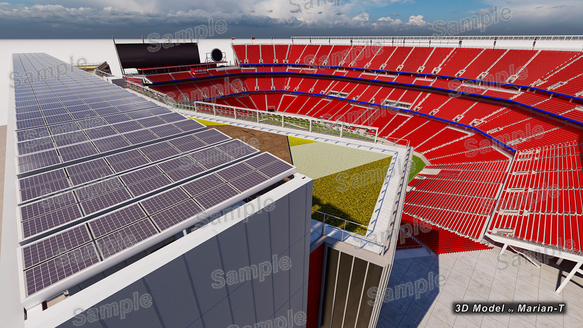 Levis Stadium - Santa Clara California USA Low-poly 3D model_49