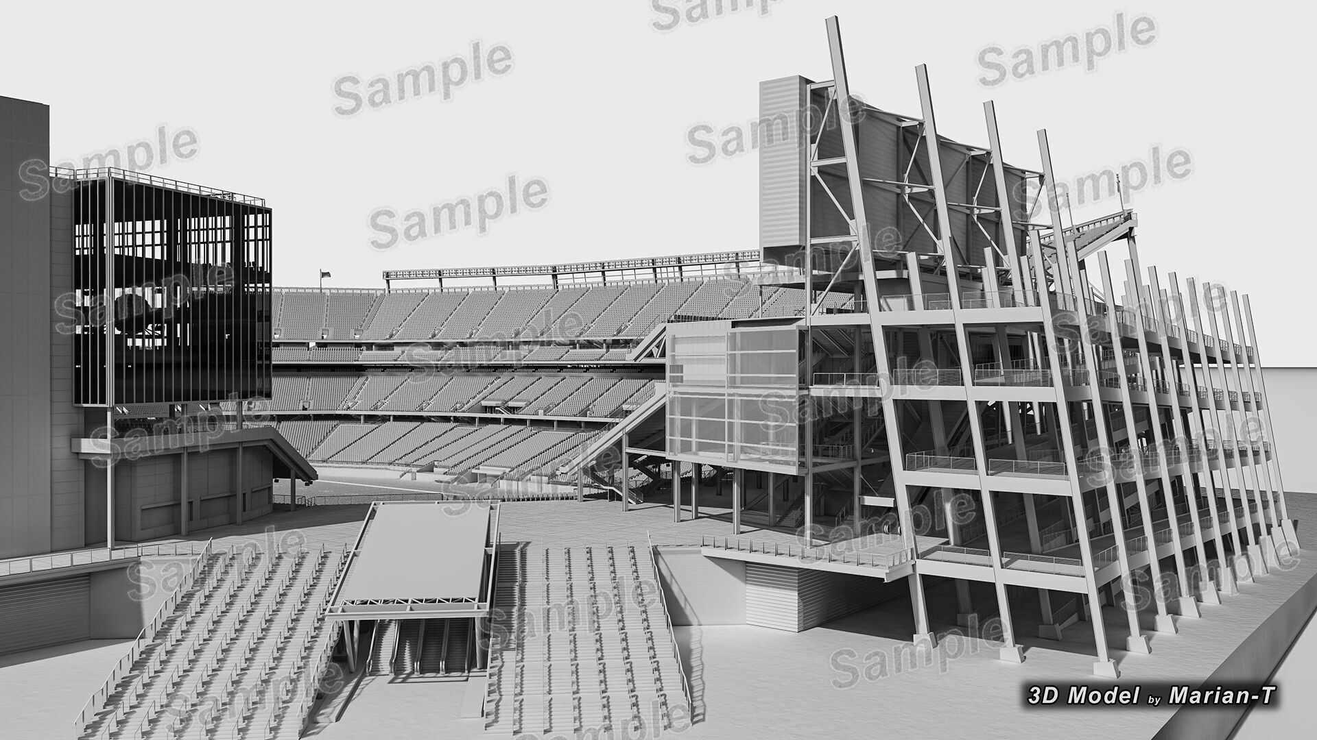 Levis Stadium - Santa Clara California USA Low-poly 3D model_48