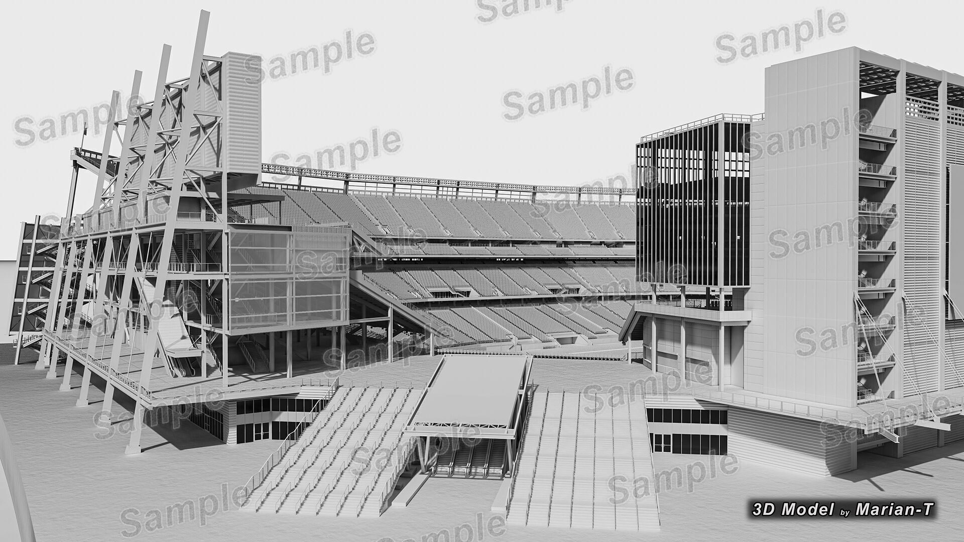 Levis Stadium - Santa Clara California USA Low-poly 3D model_46