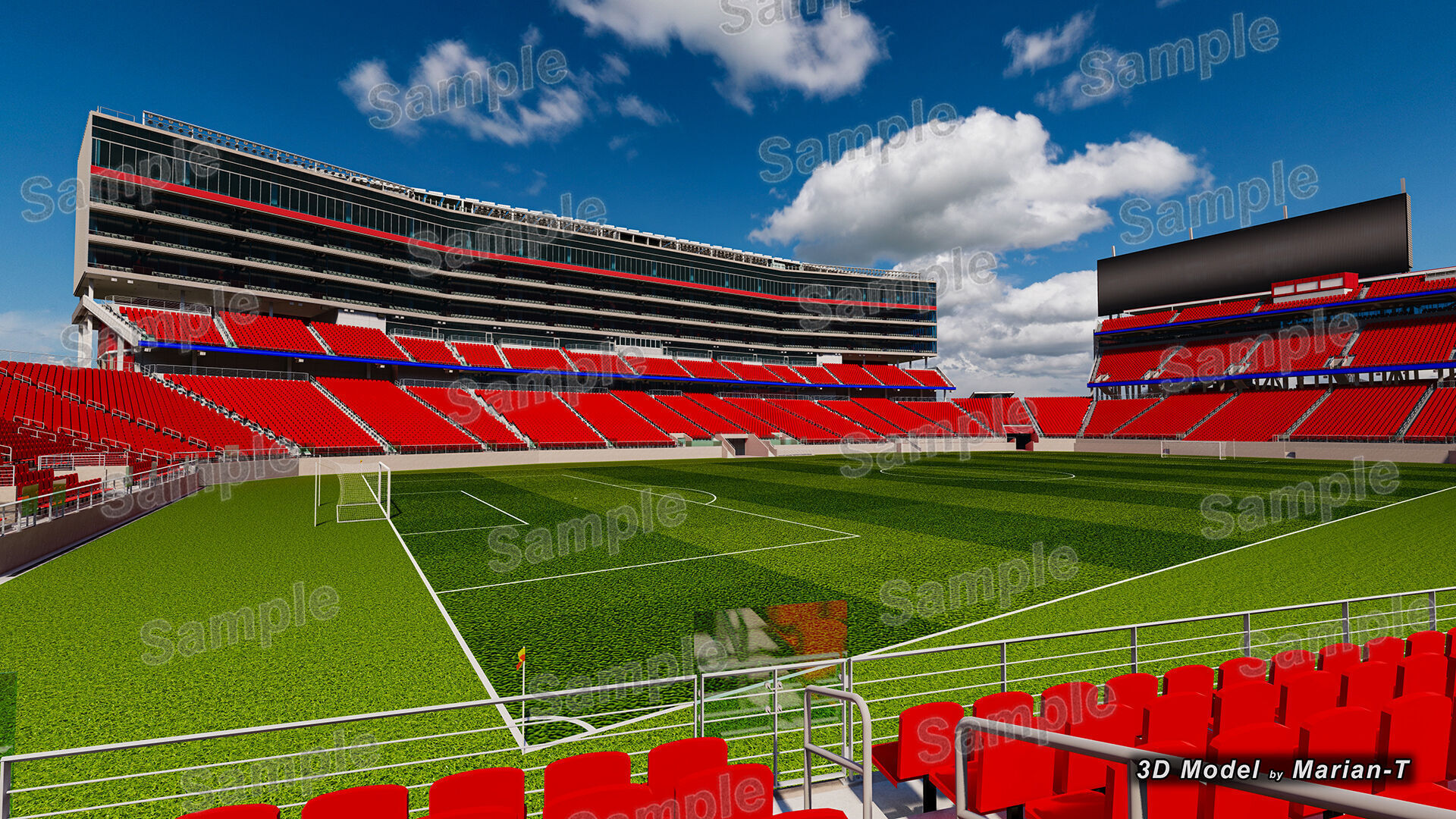 Levis Stadium - Santa Clara California USA Low-poly 3D model_37