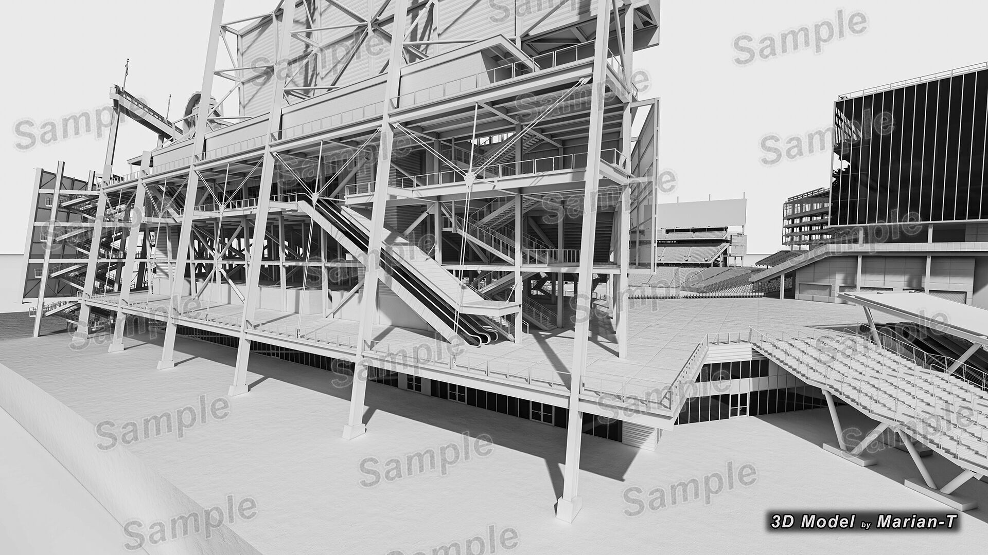 Levis Stadium - Santa Clara California USA Low-poly 3D model_43