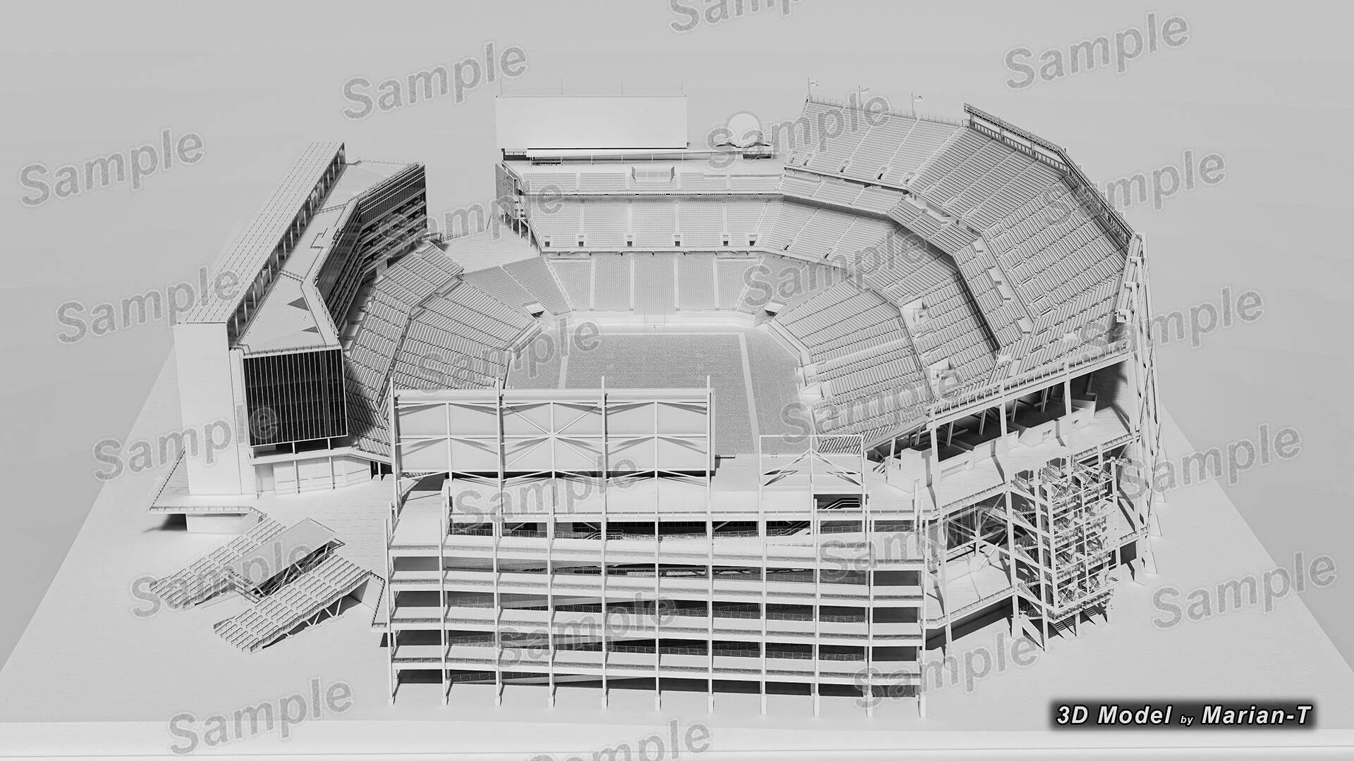 Levis Stadium - Santa Clara California USA Low-poly 3D model_60