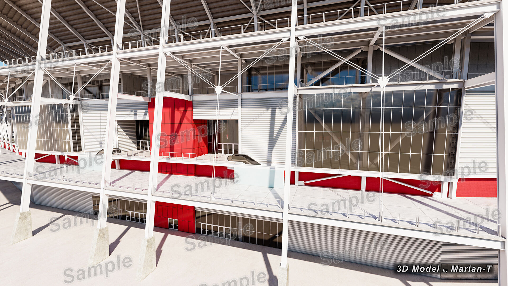 Levis Stadium - Santa Clara California USA Low-poly 3D model_65