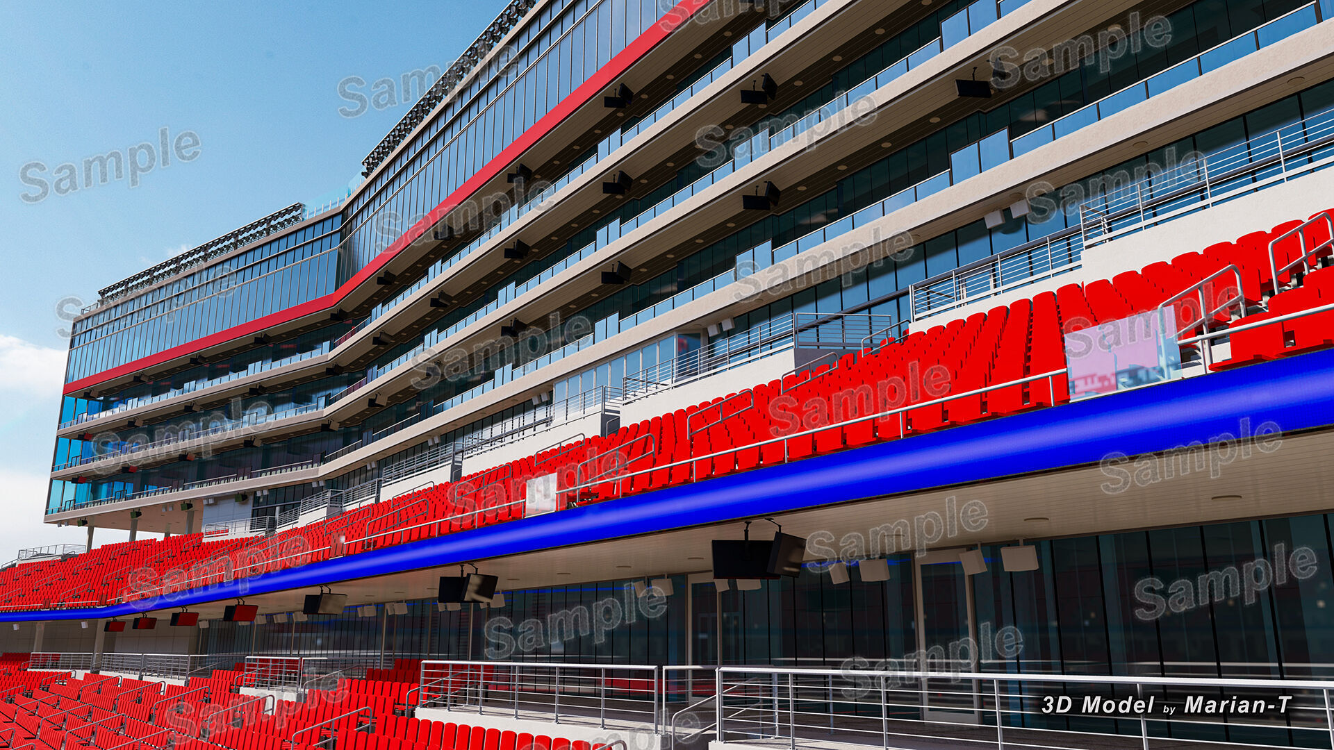 Levis Stadium - Santa Clara California USA Low-poly 3D model_25