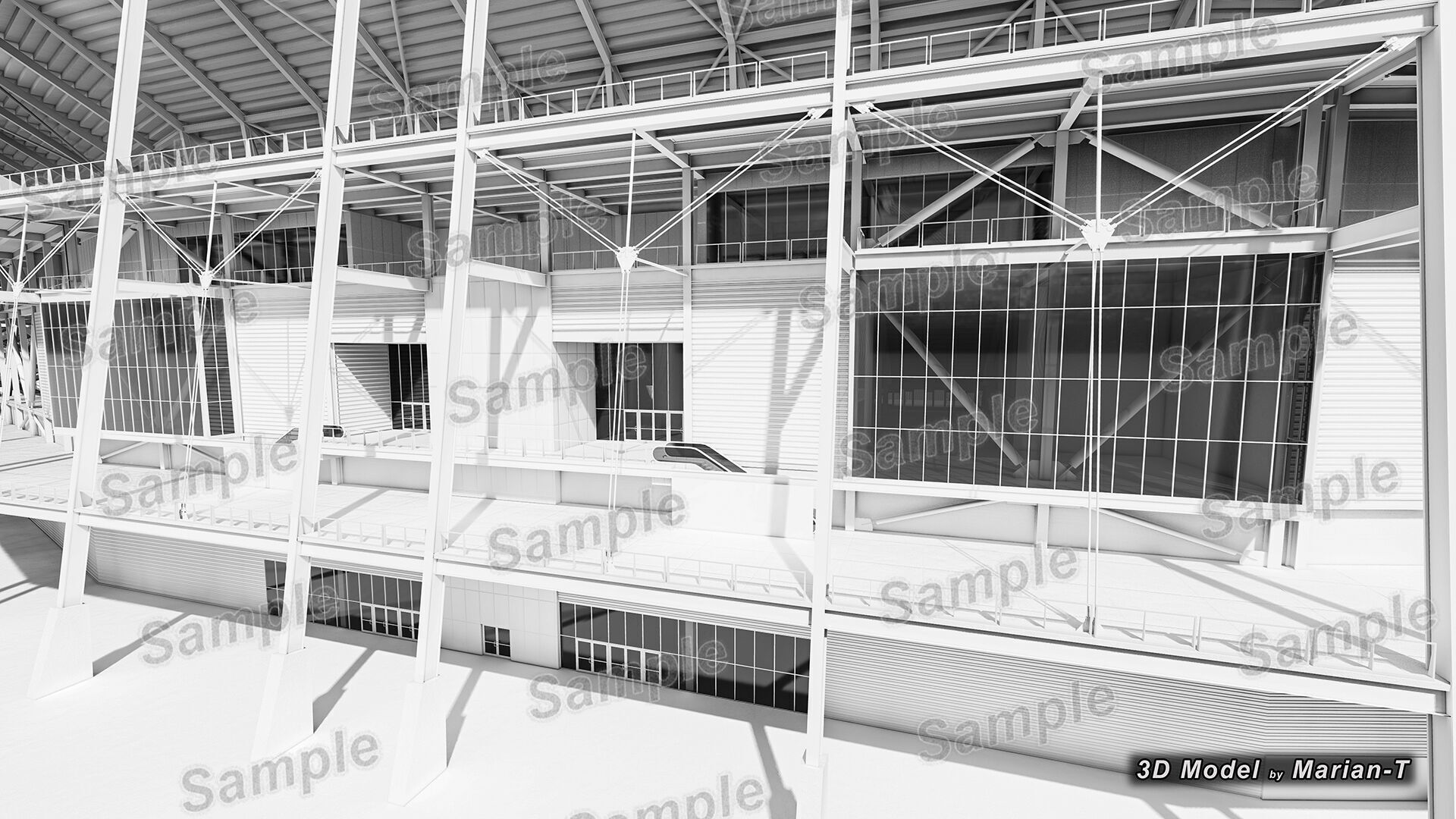 Levis Stadium - Santa Clara California USA Low-poly 3D model_66