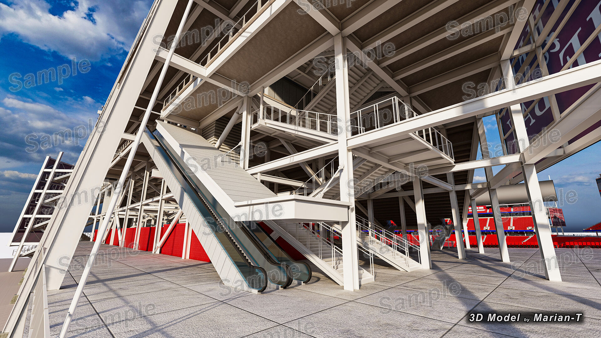 Levis Stadium - Santa Clara California USA Low-poly 3D model_71