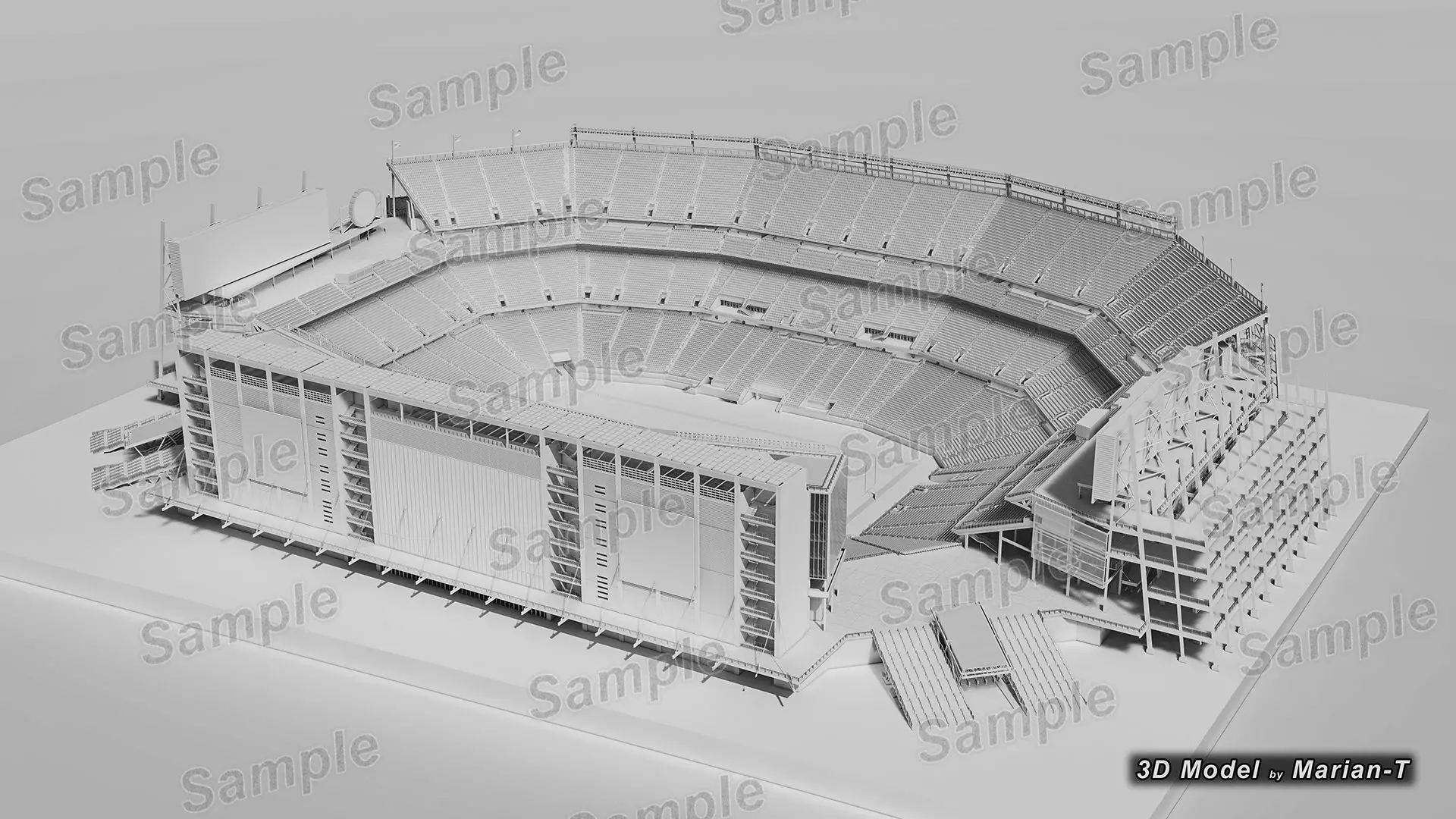Levis Stadium - Santa Clara California USA Low-poly 3D model_3