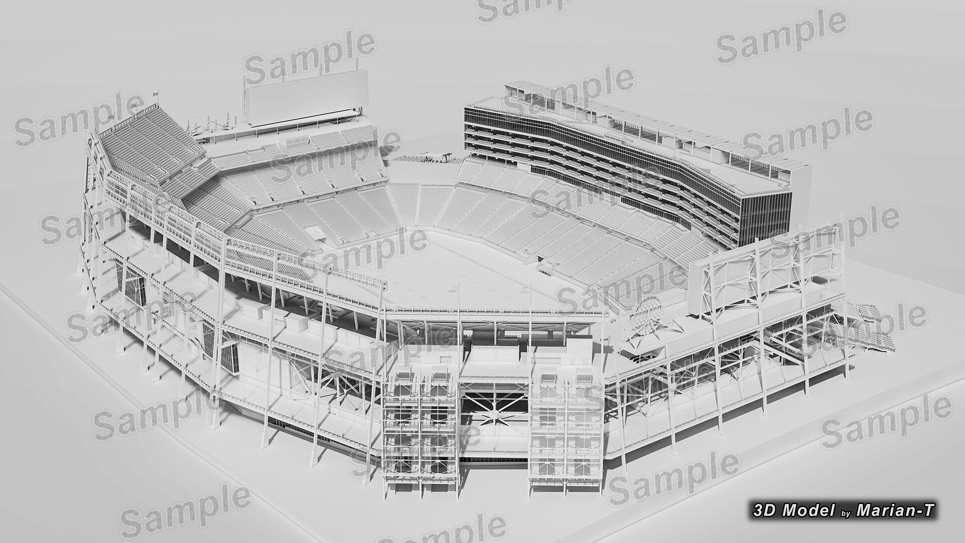 Levis Stadium - Santa Clara California USA Low-poly 3D model_34