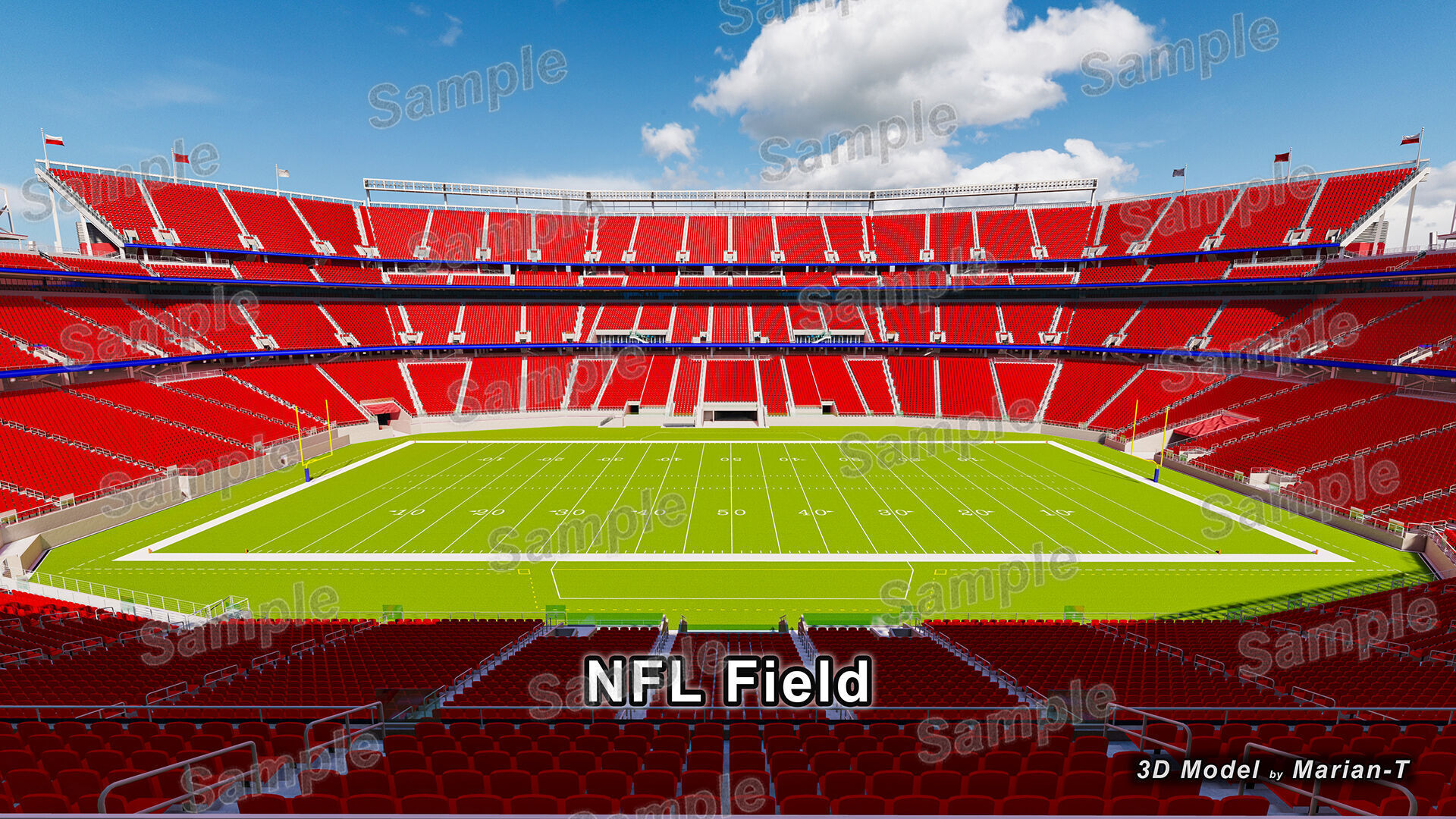 Levis Stadium - Santa Clara California USA Low-poly 3D model_21
