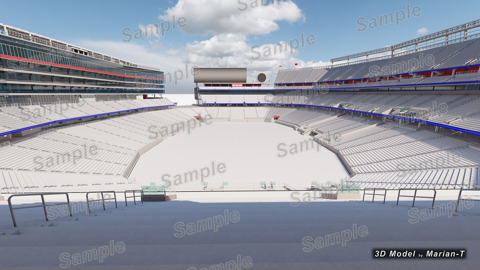 Levis Stadium - Santa Clara California USA Low-poly 3D model_8