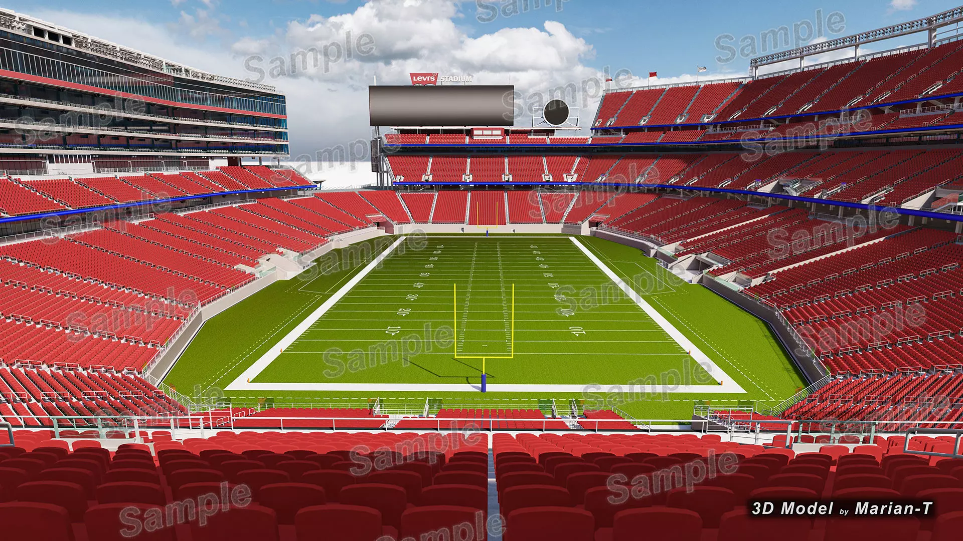 Levis Stadium - Santa Clara California USA Low-poly 3D model_6