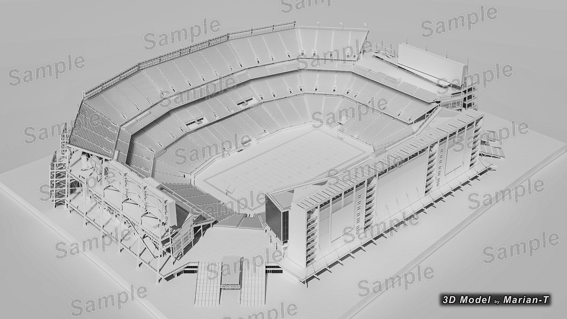 Levis Stadium - Santa Clara California USA Low-poly 3D model_56
