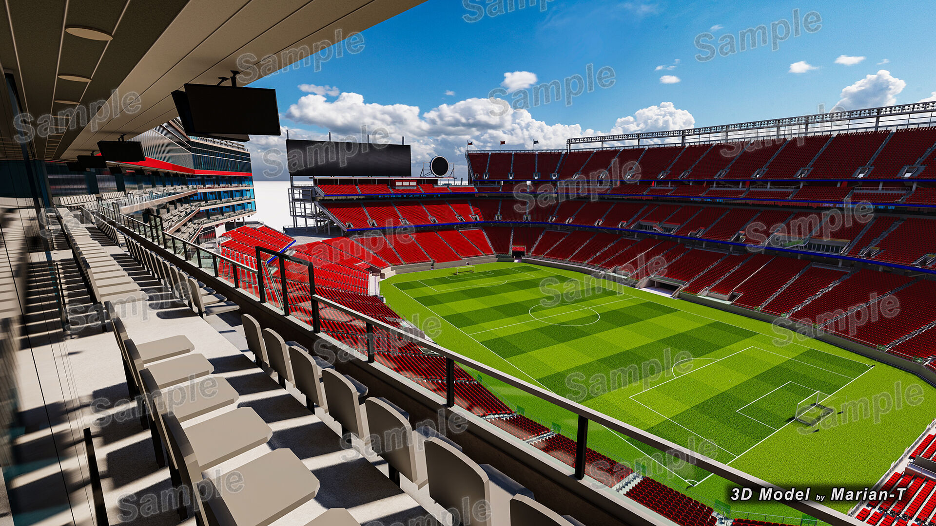 Levis Stadium - Santa Clara California USA Low-poly 3D model_68
