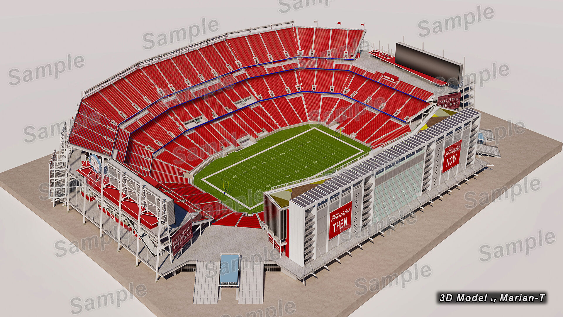 Levis Stadium - Santa Clara California USA Low-poly 3D model_55