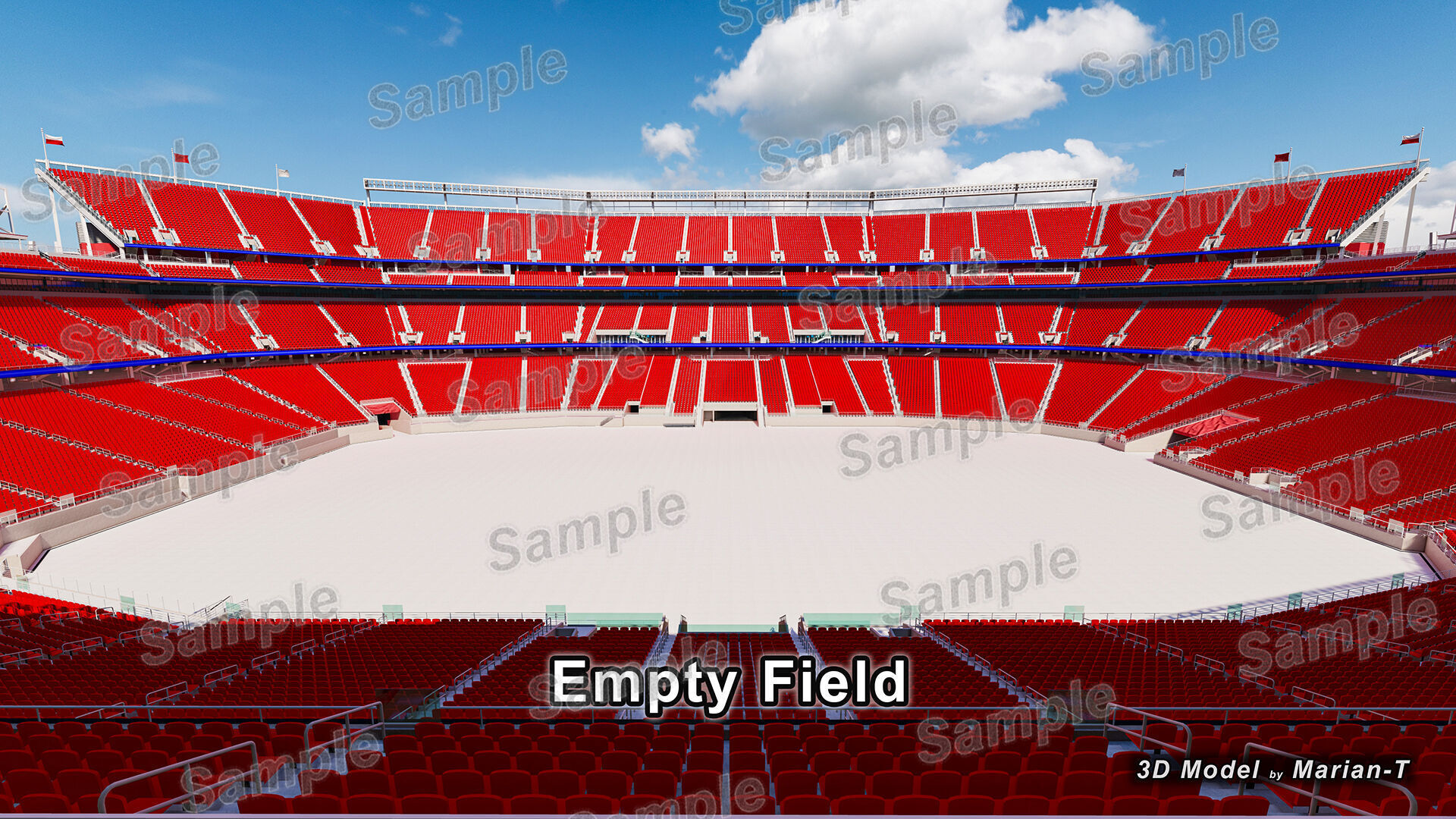 Levis Stadium - Santa Clara California USA Low-poly 3D model_20