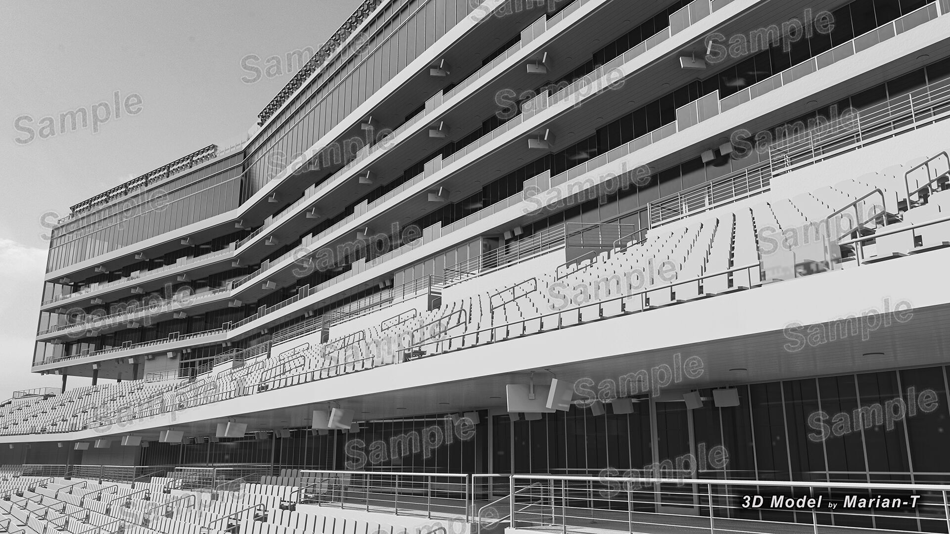 Levis Stadium - Santa Clara California USA Low-poly 3D model_26