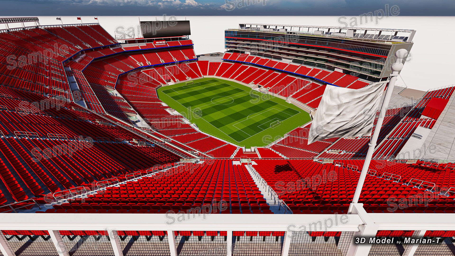 Levis Stadium - Santa Clara California USA Low-poly 3D model_69
