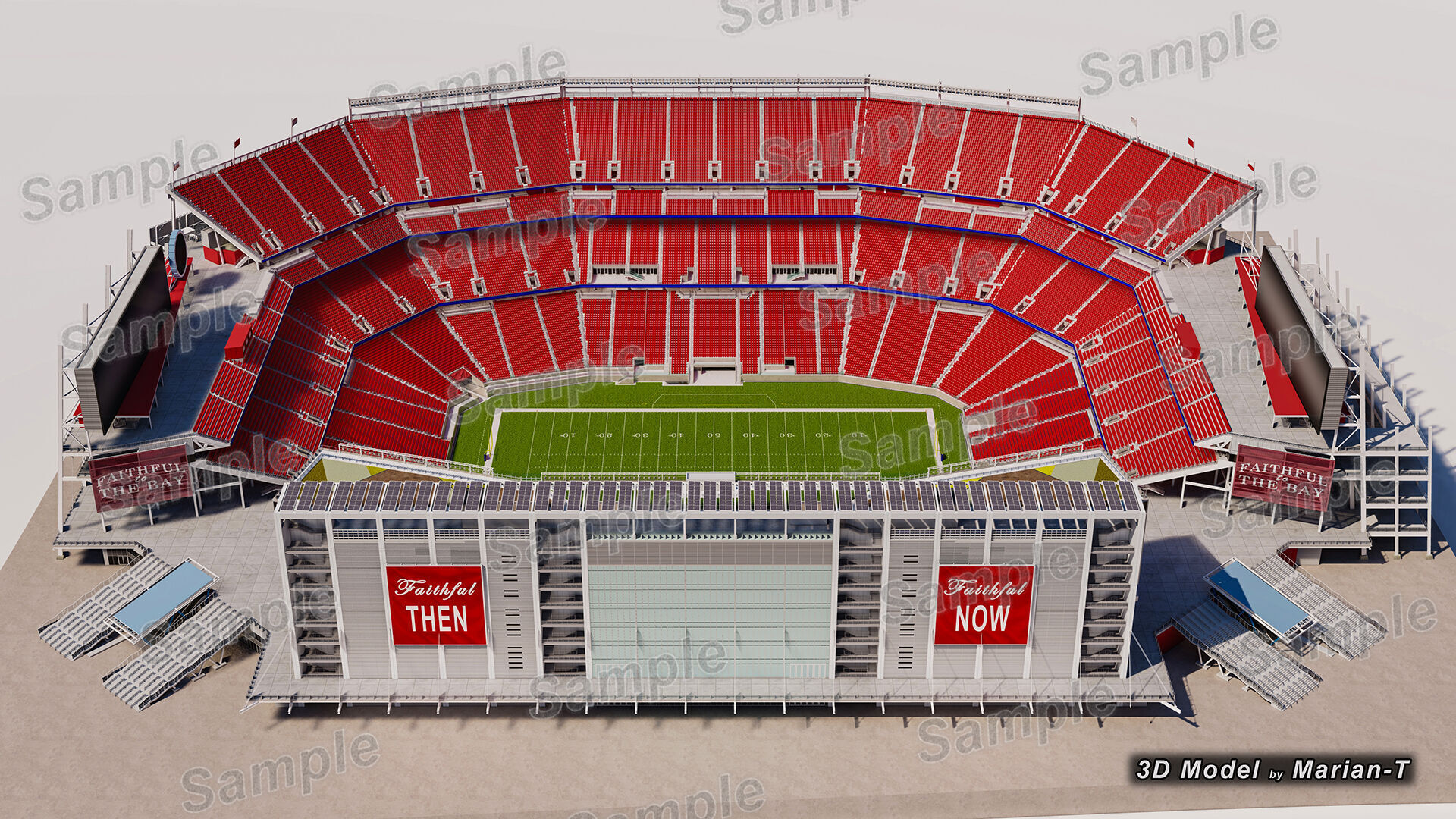 Levis Stadium - Santa Clara California USA Low-poly 3D model_57