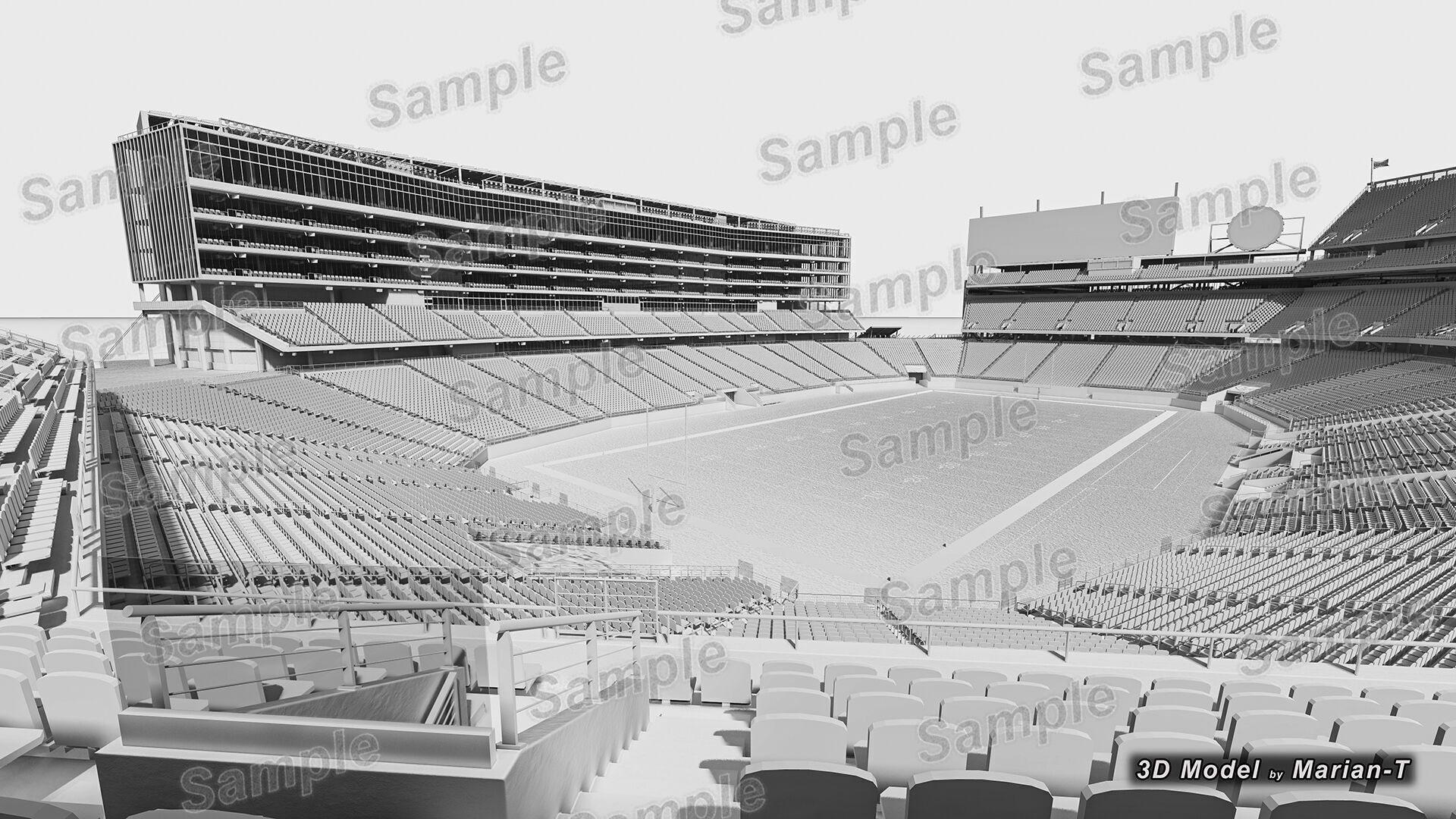 Levis Stadium - Santa Clara California USA Low-poly 3D model_17