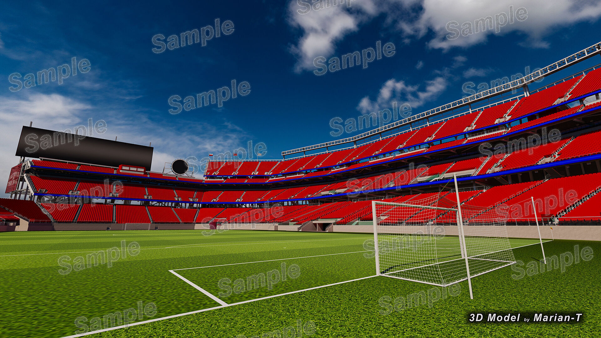 Levis Stadium - Santa Clara California USA Low-poly 3D model_29