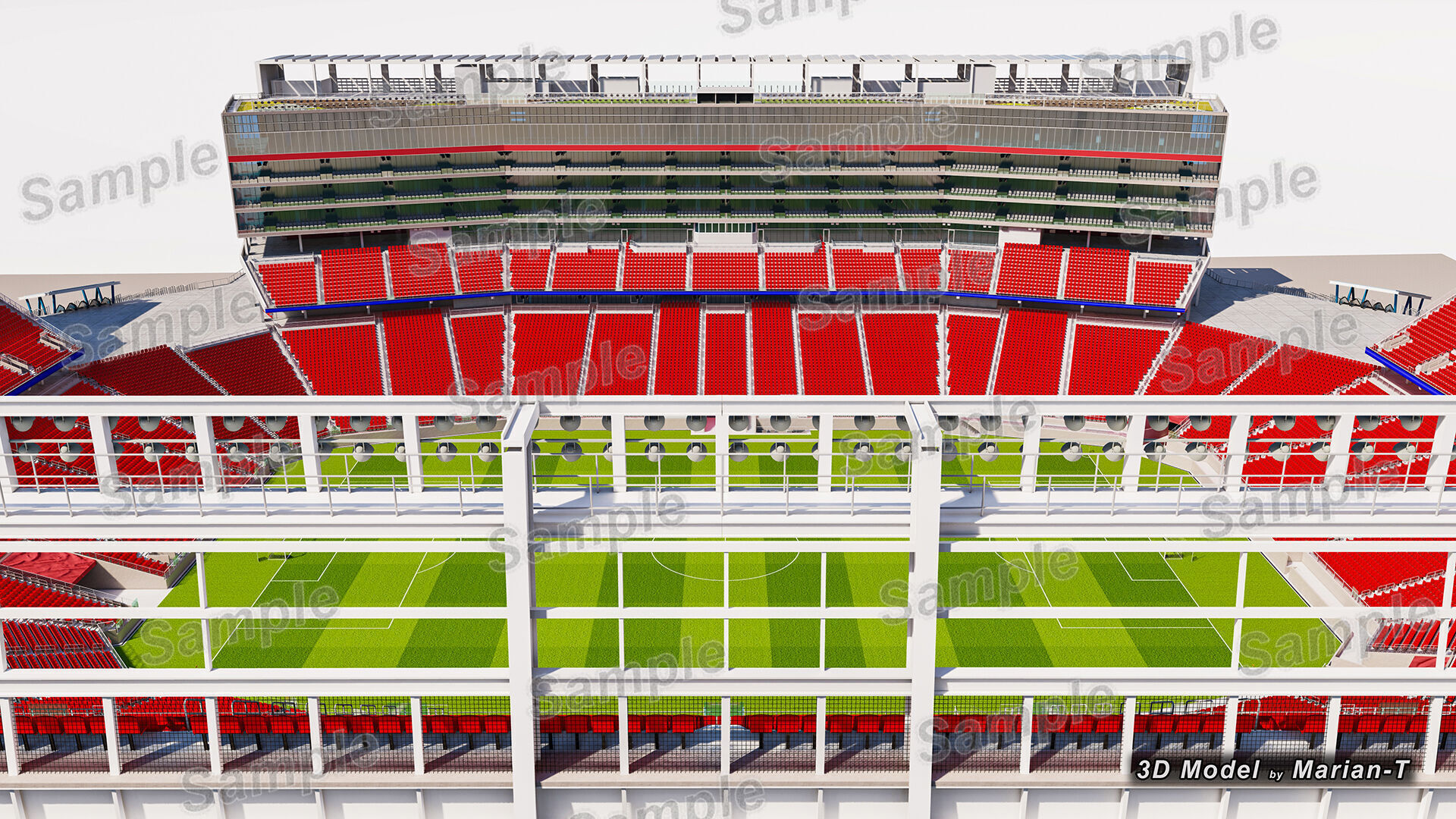 Levis Stadium - Santa Clara California USA Low-poly 3D model_52