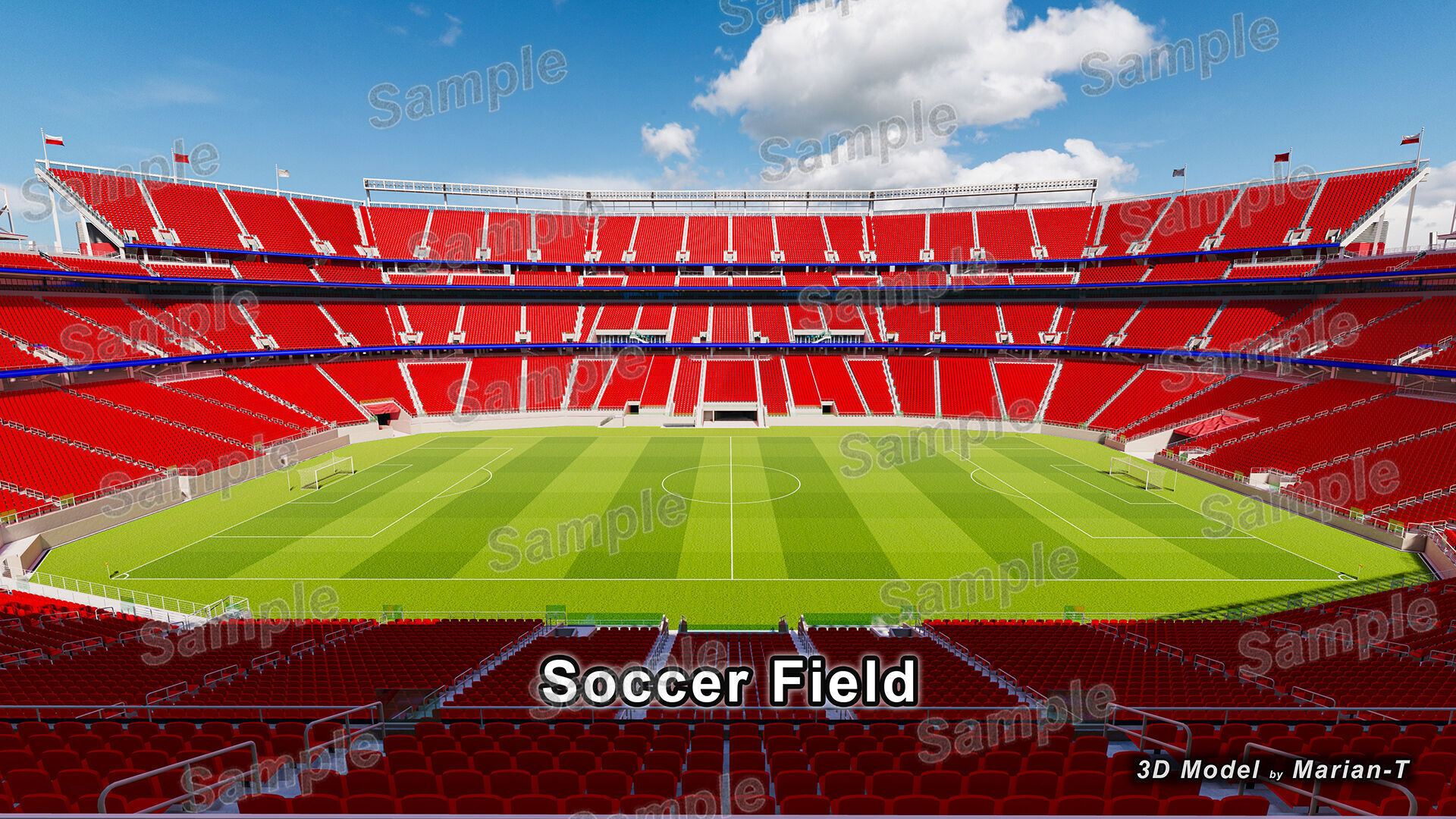 Levis Stadium - Santa Clara California USA Low-poly 3D model_22
