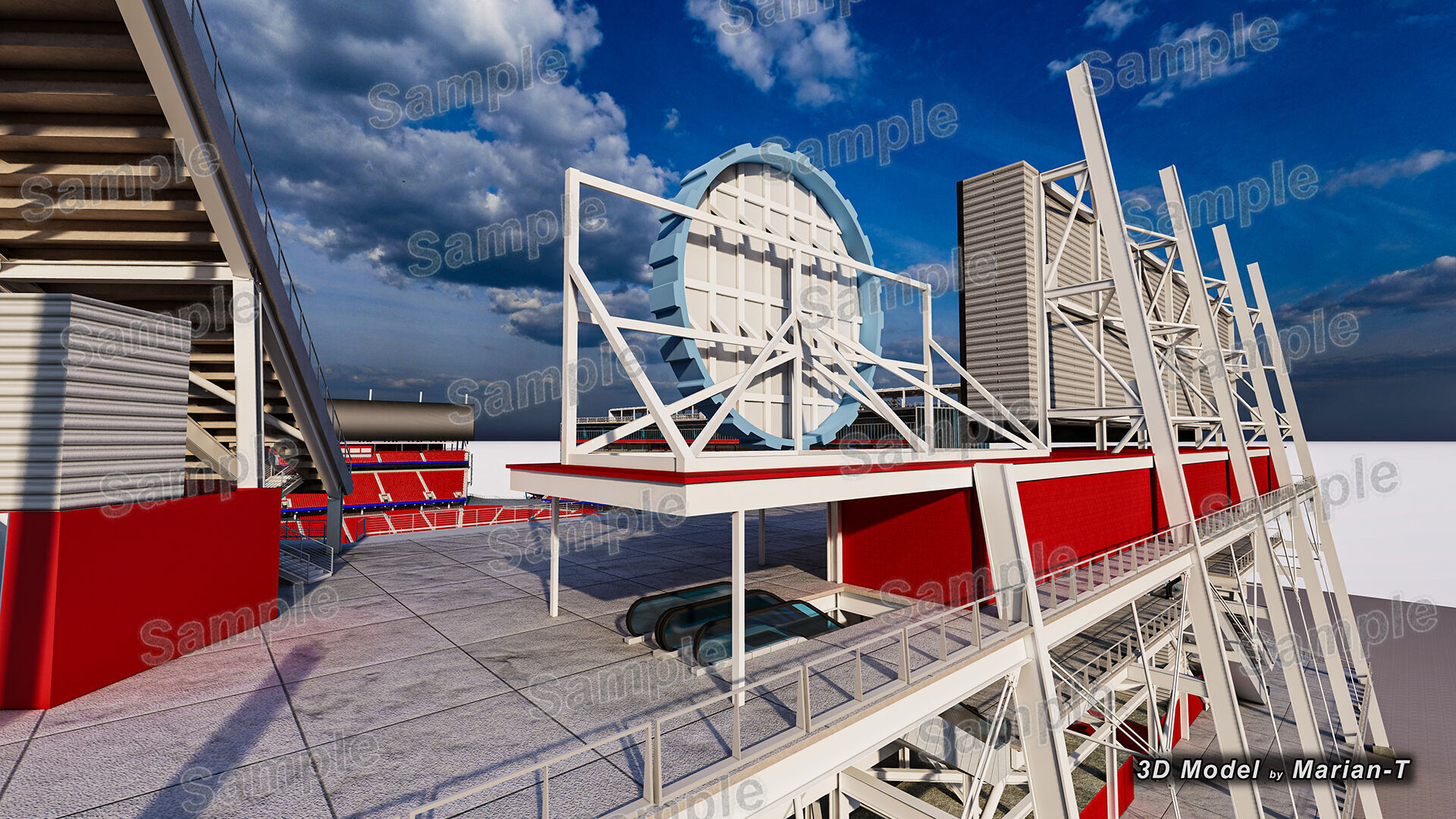 Levis Stadium - Santa Clara California USA Low-poly 3D model_70