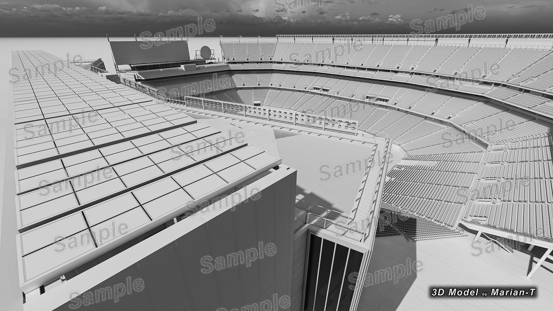 Levis Stadium - Santa Clara California USA Low-poly 3D model_50