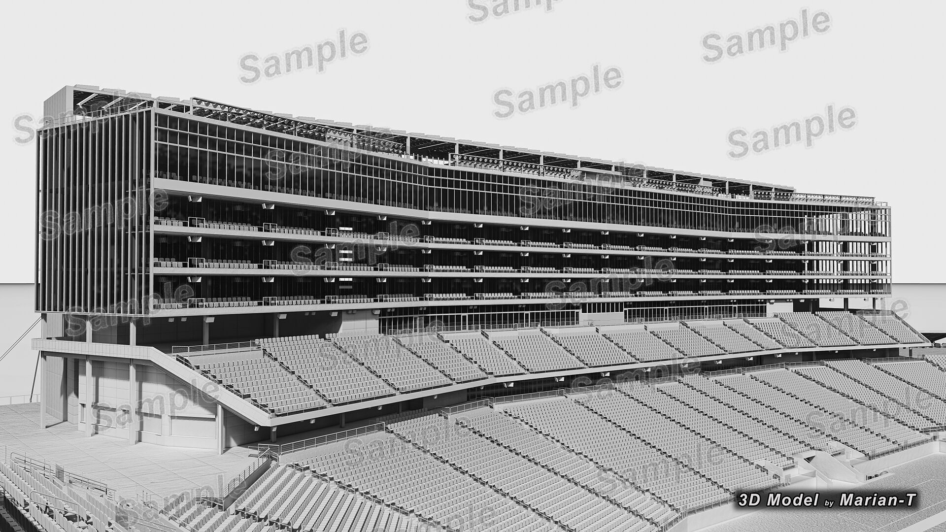 Levis Stadium - Santa Clara California USA Low-poly 3D model_31