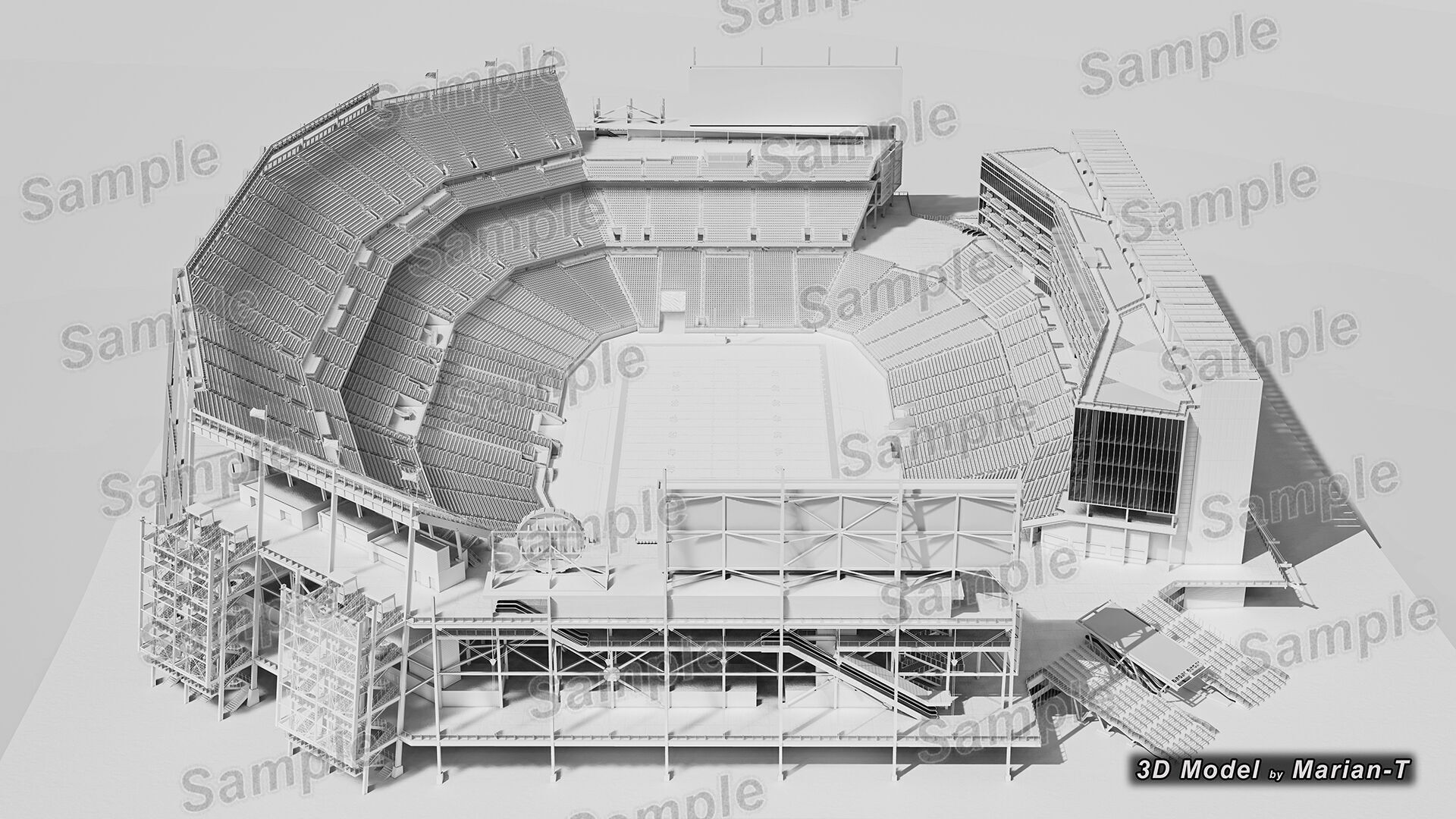 Levis Stadium - Santa Clara California USA Low-poly 3D model_54