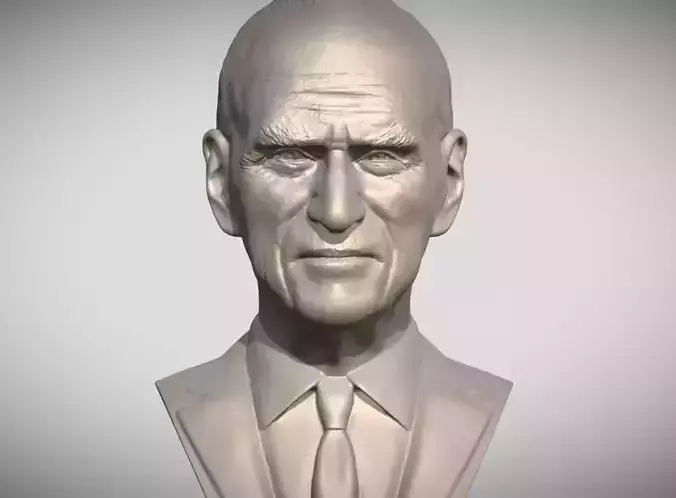 Prince Philip bust 3D print model