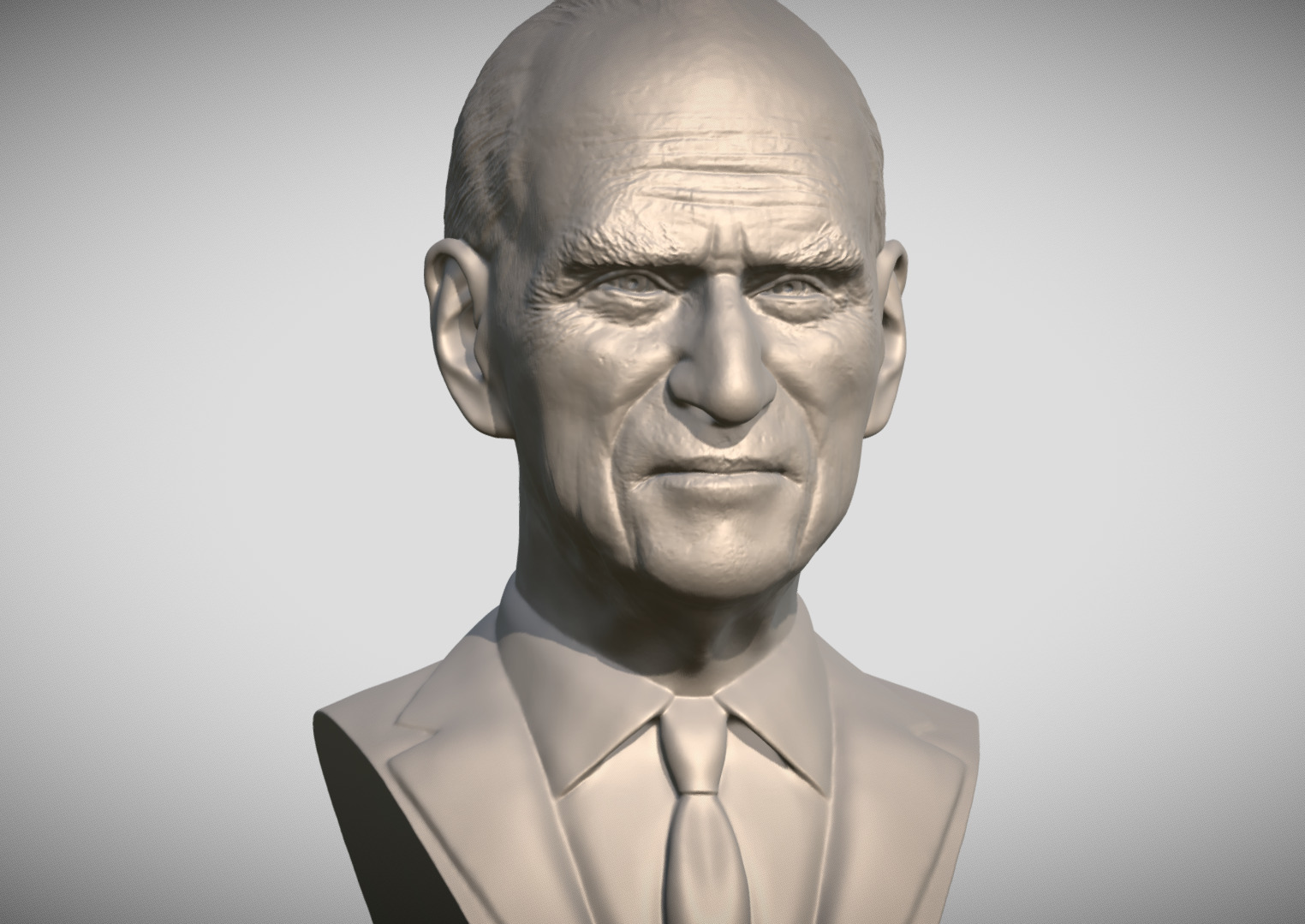 Prince Philip bust 3D print model_8