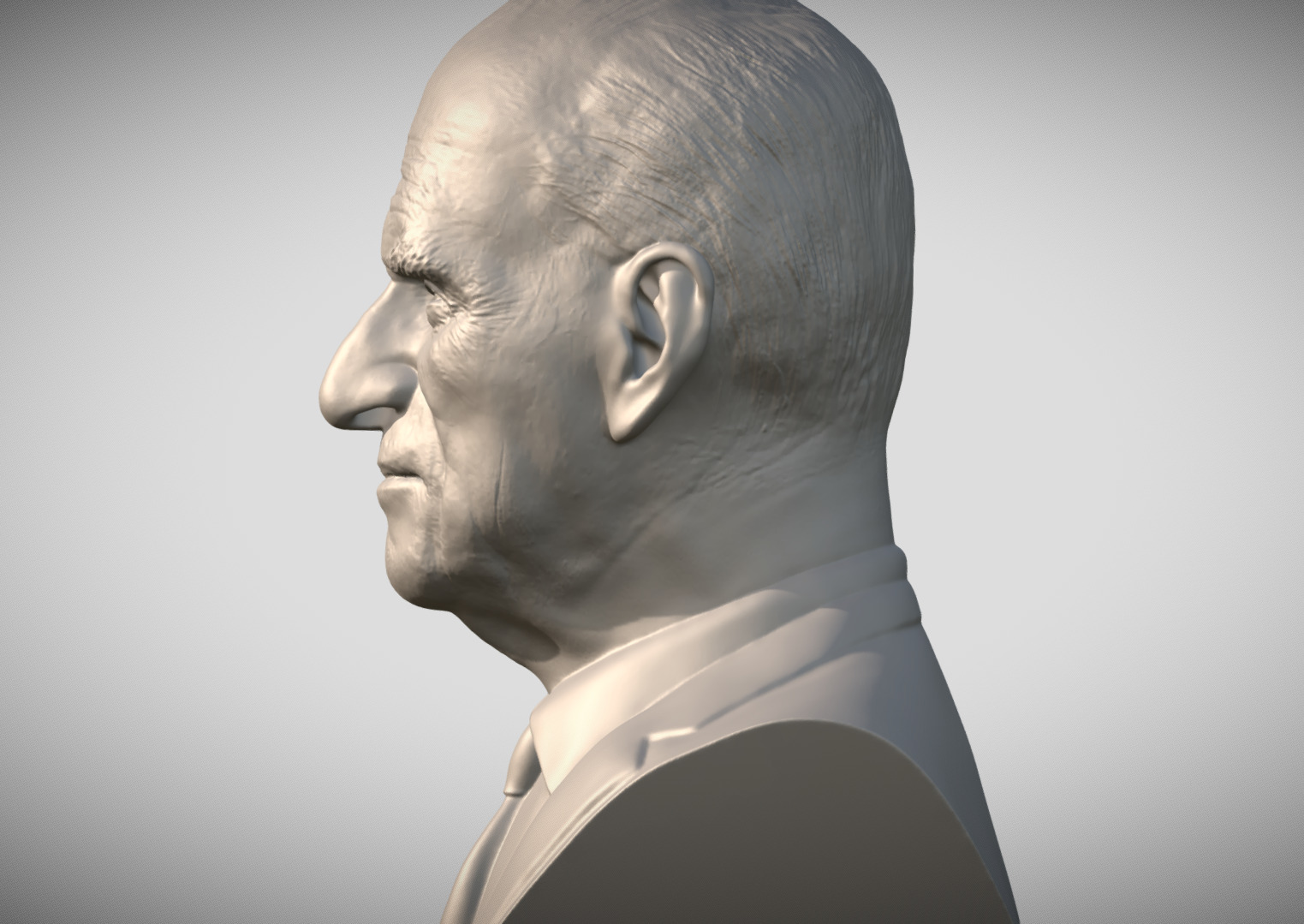 Prince Philip bust 3D print model_3